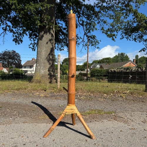 Vintage bamboo floor lamp boho - bamboo,