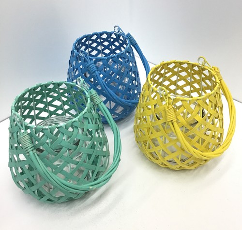 Colored rattan basket - 3,
