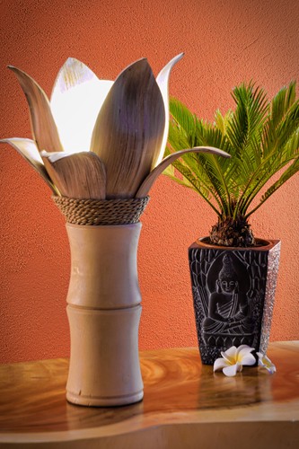 Bamboo table lamp cm - bamboo, 50