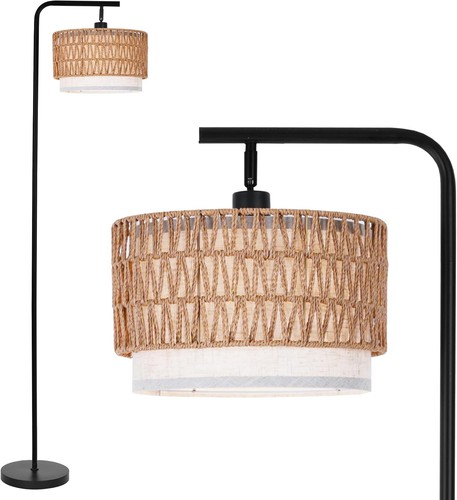 Rattan floor lamp - rattan,