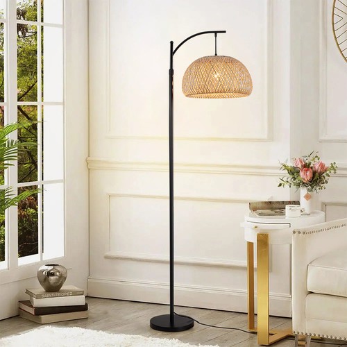 Floor lamp with natural bamboo - floor,