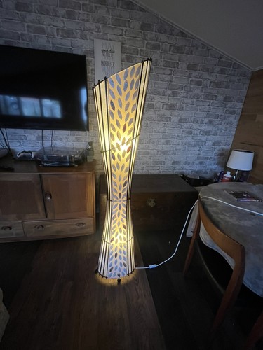 Oval bamboo flower shell - flower,