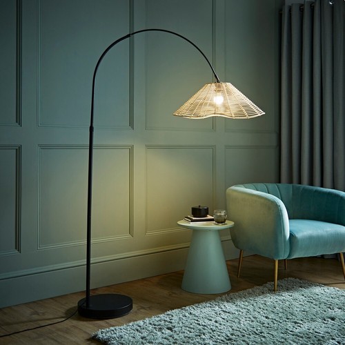 Large curved arch floor lamp - curved,