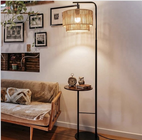 Rattan floor lamp - floor,