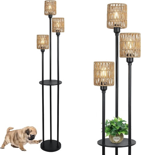 Light boho rattan - boho, lamp
