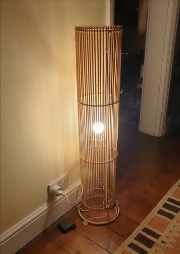 Rattan floor lamp