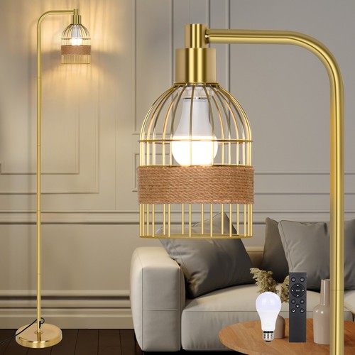 Gold floor lamp with - floor, led
