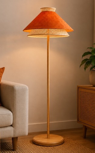 Wood rattan velvet floor - wood,